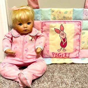 “Pick-Me-Up Piglet” porcelain doll